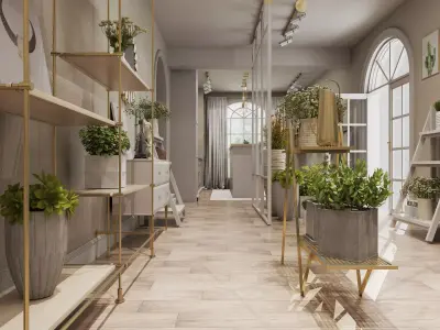 Flower shop  3D model