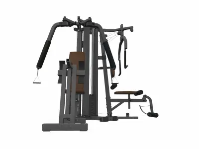 Strength fitness gym station 4 3D model