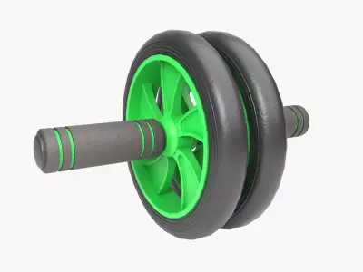 Exercise Wheels Low-poly 3D model