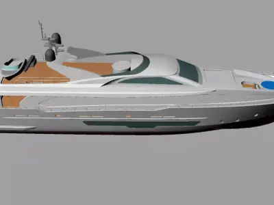 Modern Yacht 33mt 3D model