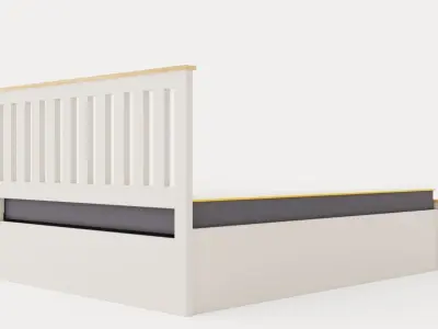 Phoenix King Ottoman Bed Low-poly 3D model