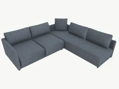 L Sofa Low-poly 3D model