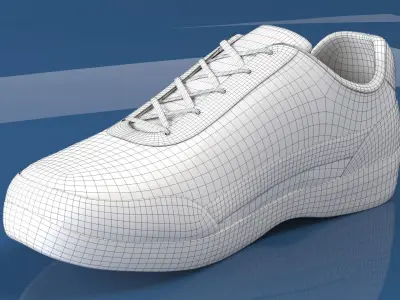 Boot 3D Model orange shoe Free 3D model
