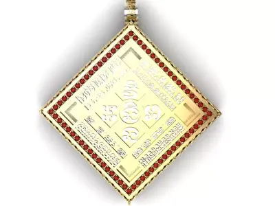 Necklace gold and jewelry box 3D print model