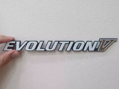 Mitsubishi Lancer   Evolution V   Badge 3D print model