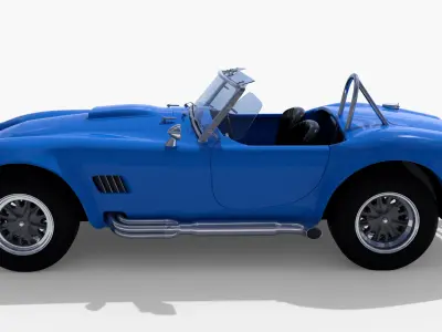 Retro sport car 3D model