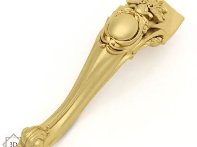Cnc Furniture Leg 1 3D model