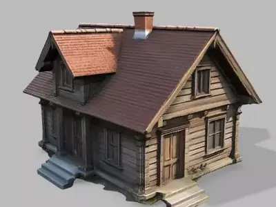 Old Woodens House 3D model