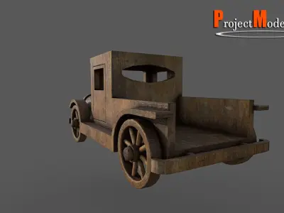Wooden Toy-Version001 Free low-poly 3D model