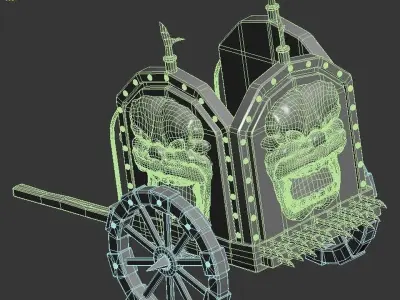 Barracks - War - Car 02 3D model