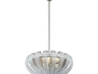 Murano Glass Chandelier by Barovier Toso 3D model