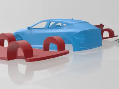 Kia EV6 GT Line 2025 - Separate Parts STL Model 3D print model