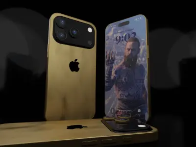 iPhone 17 Pro Max 3D Model  Black  Gold Versions 3D model