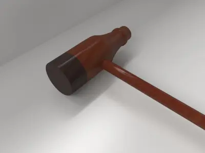 Woodball Mallet 3D model