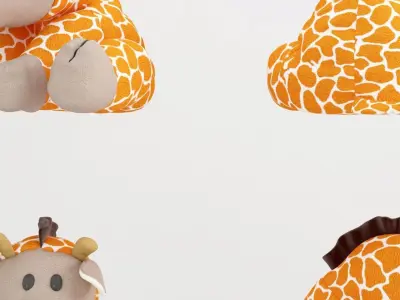 doll giraffe Modern Toy 3D model