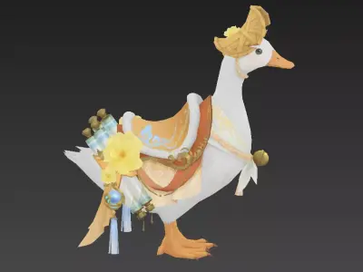 ducklings Low-poly 3D model