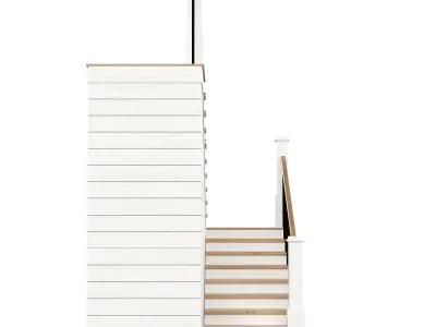 Wooden stairs 14 3D model