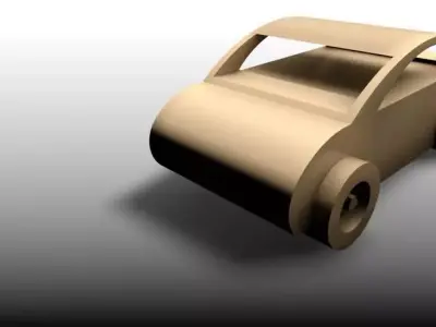 Wooden Car Free 3D model