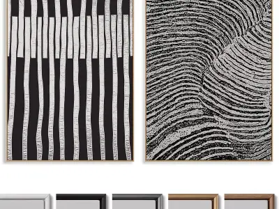 Abstract Painting Frame set 3D model 221