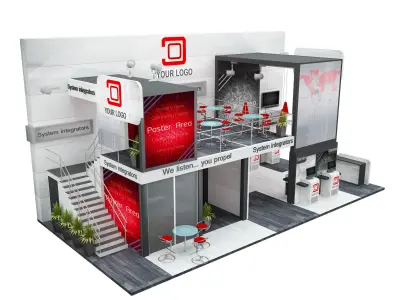 Booth Exhibition Stand a513 3D model