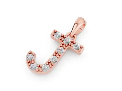 J pendant 3D print model