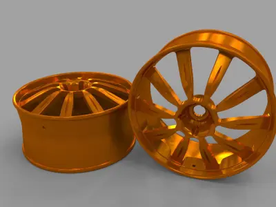 wheel car racing rim 3D model