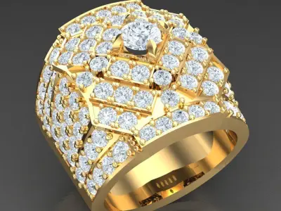 Luxury Men Rings Designs 4MR024 3D print model