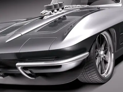 Chevrolet Corvette C2 pro touring 3D model