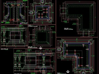 GRC cladding fixation details 3D model