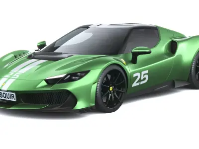 Ferrari 296 Speciale 2026 LowPoly Low-poly 3D model