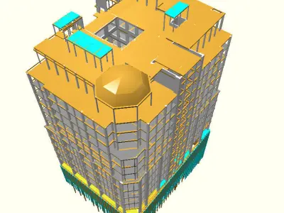 multifunctional building 3D model