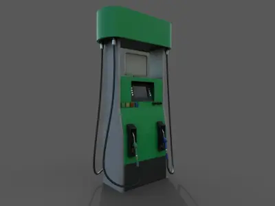 Gas Pump Realtime Low-poly 3D model