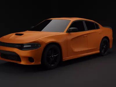 Dodge Charger 2019 Grand Turismo orange metallic 3D model