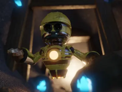 Miner Robot Free 3D model