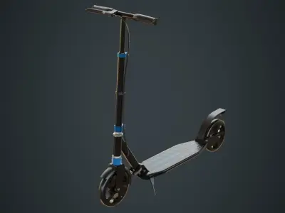 Kick Scooter 1A Low-poly 3D model