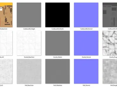 Cardboard Boxes Collection 04- PBR Low-Poly Low-poly 3D model