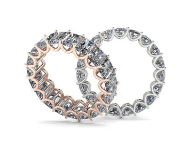 Diamond Eternity Ring 3d model 3D print model 3D print model