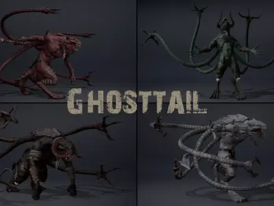 Ghosttail Low-poly 3D model