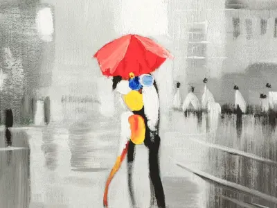 Art Frames 70- Red Umbrella 3D model