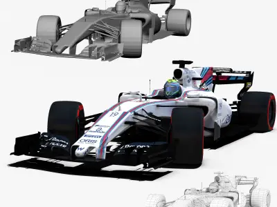 Williams FW40 Low-poly 3D model