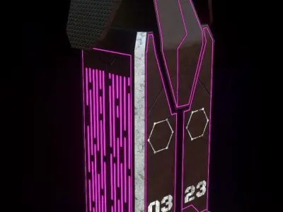 Sci-fi towers pack Low-poly 3D model