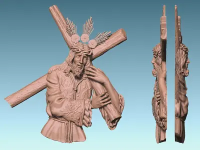 Jesus - Passion - Cross - CNC 3D print model