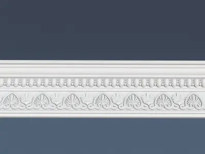 Decorative Crown Molding 3D model 8