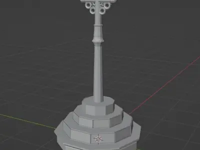 Memorial Statue Free low-poly 3D model