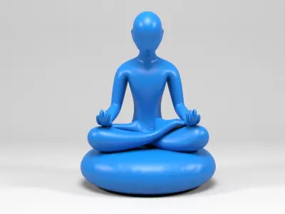 Modern figure meditation 3D print model