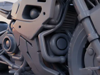 Voidrunner Sci-Fi Motorcycle 3D Model Low-poly 3D model