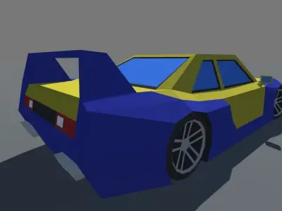 Muscle Touring Car MOBILE READY Low-poly 3D model