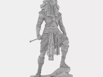 warrior if sand anibus 3D model