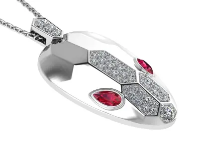 serpenti necklace 3D print model