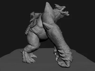 Leatherback Kaiju 3d model 3D model